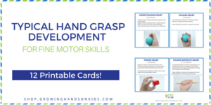 Typical hand grasp development cards