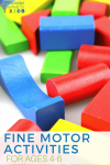 Fine Motor Activities for Ages 4-6, preschooler fine motor development.