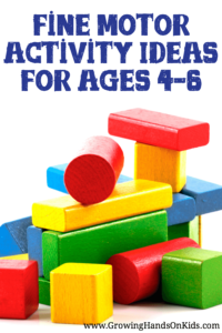 Fine motor activity ideas for ages 4-6, perfect for preschool age.