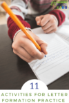 11 activities for letter formation practice at home.