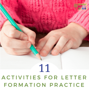 11 activities for letter formation practice at home.