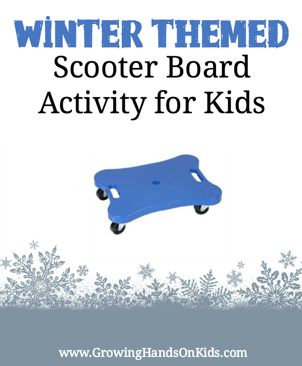 winter scooter board activity for kids