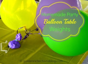 How to make Party Ballon Table Weights | goldenreflectionsblog.com