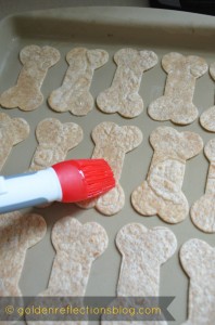 Homemade Dog Bone Shaped Tortilla Chips for a girl's Puppy Dog Birthday Party. | goldenreflectionsblog.com #DogThemeParty #PuppyParty #Girl'sBirthdayParty #BirthdayParty