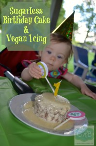 Sugar Free Birthday Cake & Vegan Icing | goldenreflectionsblog.com