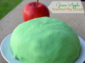 Green apple scented play dough