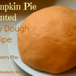 Pumpkin pie scented play dough recipe.