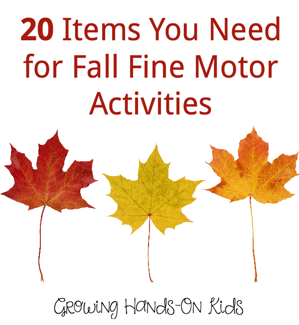 20 items you need for fall fine motor activity ideas and fun. 