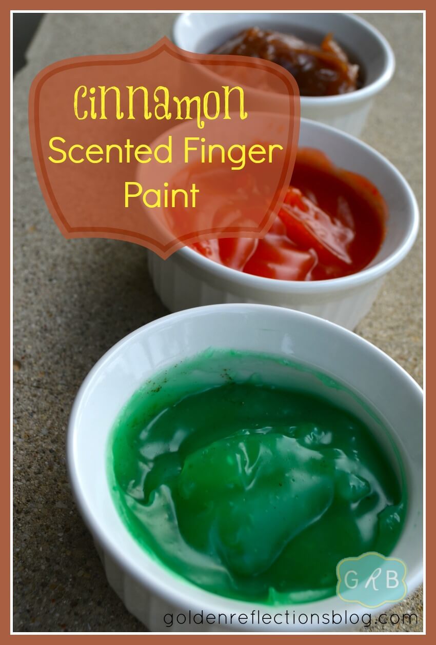Cinnamon Scented Finger Paint for Sensory Play