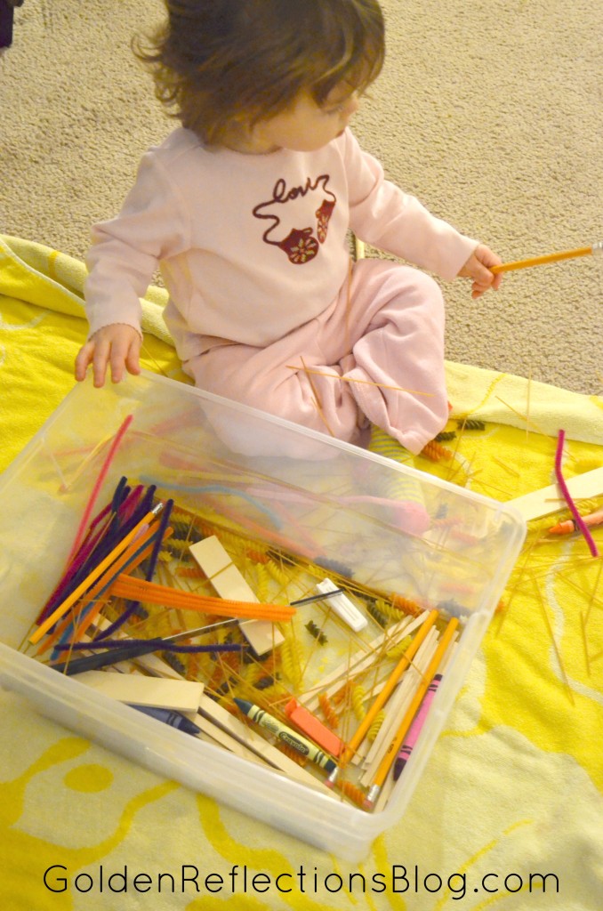 Pre-writing Activities for Kids - Straight Lines Sensory Bin | Golden Reflections Blog
