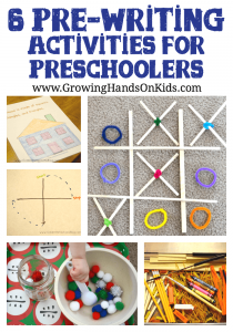 6 pre-writing activities for preschoolers to promote good handwriting skills for kindergarten.
