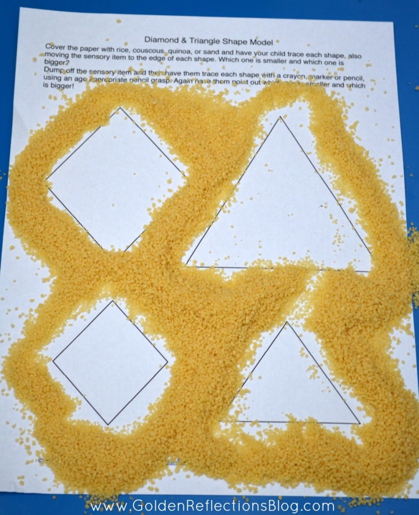 Diamond & Triangle Sensory Tracing Activity 