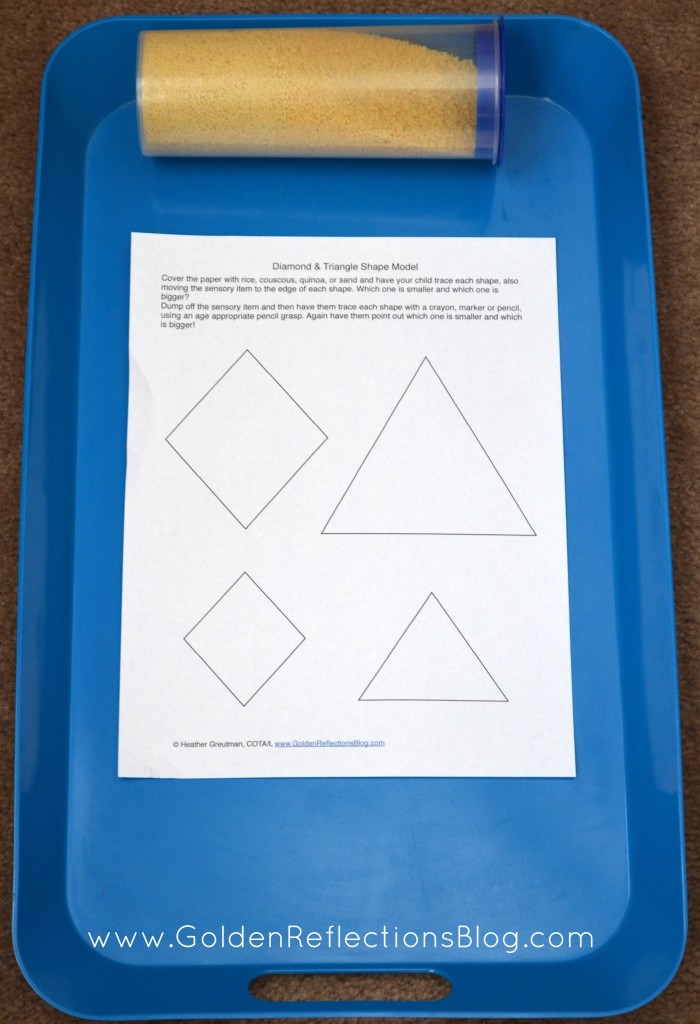 Diamond & Triangle Sensory Tracing - Prewriting Activities for Kids Series