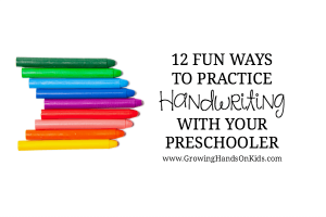 12 fun ways to practice handwriting with your preschooler, hands-on activities for pre-writing practice.