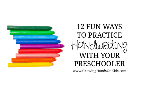 12 Fun Ways to Practice Handwriting with Preschoolers