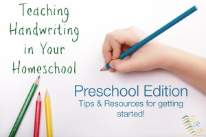 Teaching Handwriting Homeschool Preschool