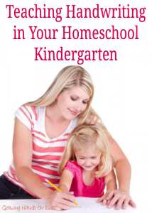 Teaching handwriting in your homeschool kindergarten. Tips and ideas for parents.