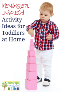 Montessori inspired activity ideas for your toddler at home.
