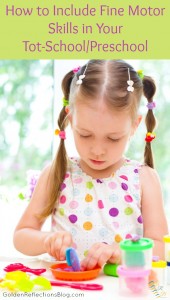 Not sure how to include fine motor skills with your toddler or preschooler? Come read these helpful tips! | www.GoldenReflectionsBlog.com