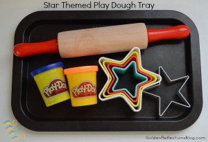 Montessori-Homeschool-for-Toddlers-Star-Themed-Play-Dough-Tray