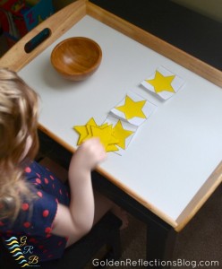 Montessori Homeschool for Toddlers - Star Themed Tot School Tray