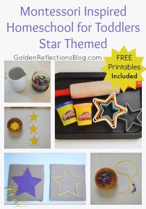 Montessori Homeschool for Toddlers - Star Themed Tot-School Week: Free printables included! | www.GoldenReflectionsBlog.com