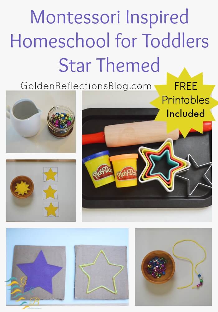  Montessori Homeschool for Toddlers - Star Themed Tot-School Week: Free printables included! | www.GoldenReflectionsBlog.com