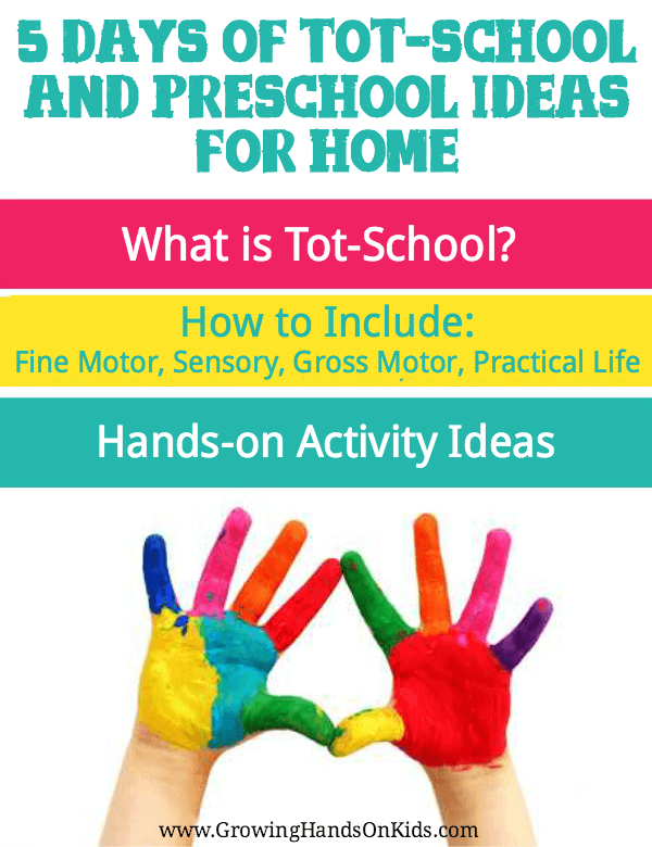 5 days of tot-school and preschool ideas for homeschool