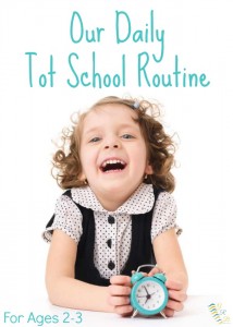 Ideas for setting up you own tot school schedule and routine at home. | www.GoldenReflectionsBlog.com