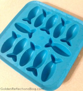 fish shaped ice cube tray - fish themed birthday party ideas | www.goldenReflectionsblog.com