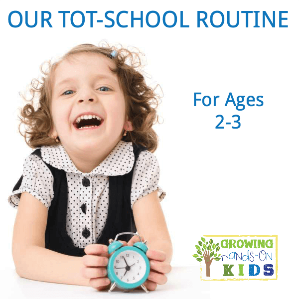Our tot-school routine and schedule for ages 2-3, perfect for stay at home moms.