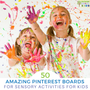 50 Amazing Pinterest boards for sensory activity ideas for kids.