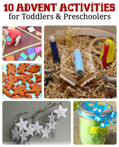 10 Advent Activities for toddlers and preschoolers.