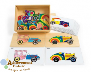 Car Matching Set from Achievement Products for Special Needs. www.GoldenReflectionsBlog.com