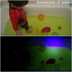 glow in the dark sensory bath