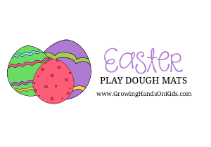 FREE PRINTABLE Easter Play Dough Mats.