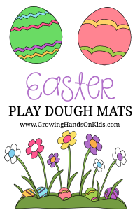 FREE PRINTABLE Easter Play Dough Mats.