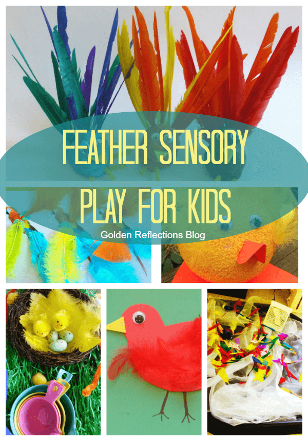 F is for Feather Sensory Play