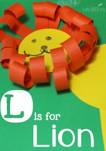 L is for Lion craft for spring. www.GoldenReflectionsBlog.com