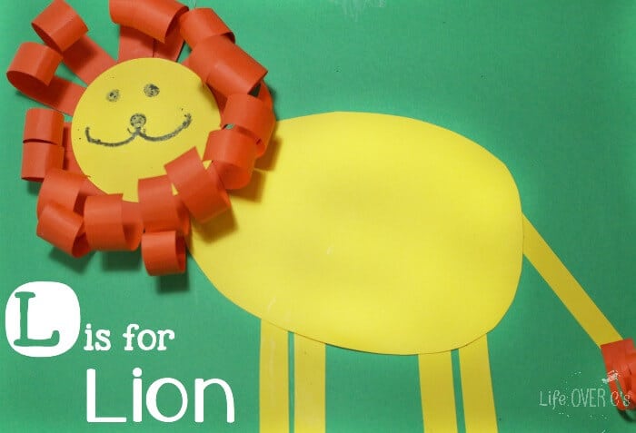 Lion craft for spring. www.GoldenReflectionsBlog.com