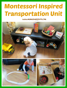montessori inspired transportation unit