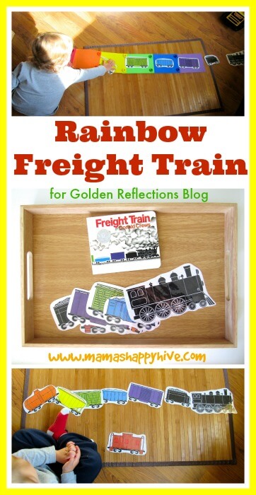 rainbow freight train tot tray