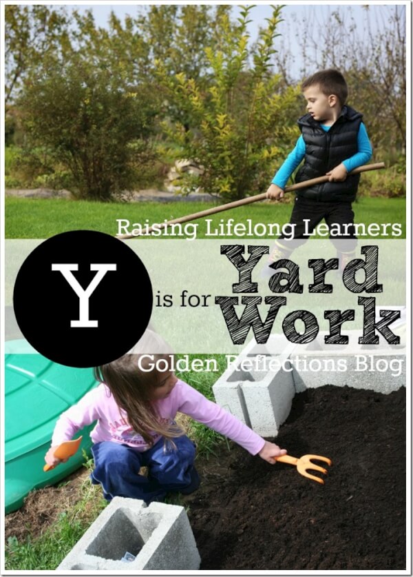 Y is for Yard Work Sensory Play