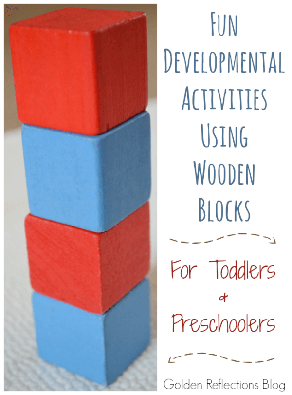 Fun and engaging developmental activities with blocks for toddlers and preschoolers. www.GoldenReflectionsBlog.com