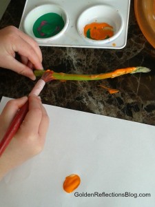 vegetable painting sensory play fun