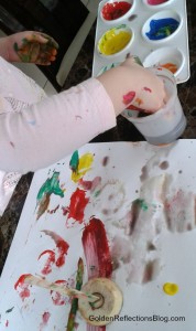 vegetable painting sensory play fun