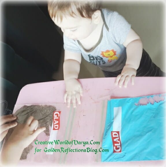 Ziplock sensory play ideas for kids. www.GoldenReflectionsBlog.com