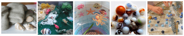 Ocean and beach themed sensory play ideas for kids