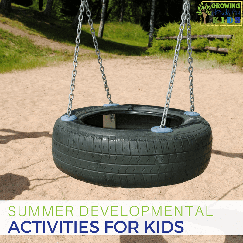 Summer Developmental Activities for Kids, plus free printable.