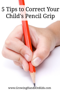 5 tips for correcting your child's pencil grip or grasp.